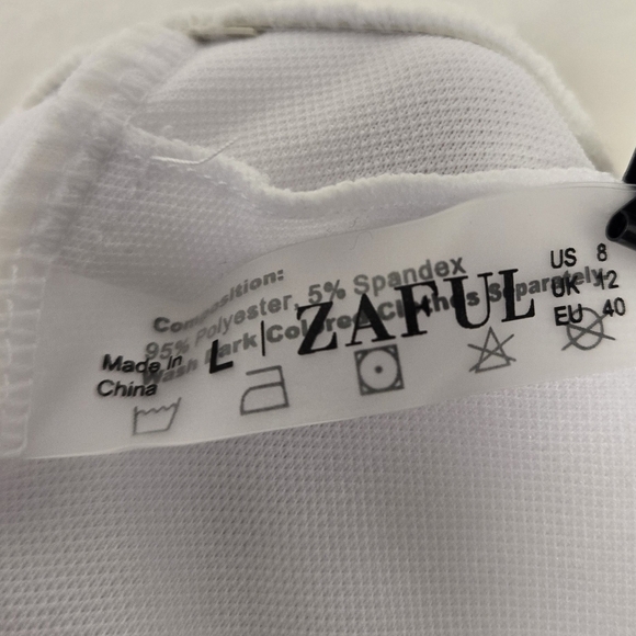 Zaful Cutout Ribbed One Shoulder One Piece Swimsuit Light Blue L / 8 - Picture 6 of 8